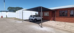 We do any kind of car port or roof structure from shade cloth to zinc