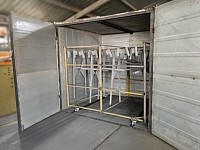 powder coating oven ready for a bake